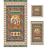 KENADVI Kokopelli Bath Towels Set,Absorbent Soft 3 Piece Southwest Native American Ethnic Tribal Towels for Bathroom,1 Bath Towel 1 Hand Towel 1 Washcloth,Decoractive Guest Bathroom Towels,Brown