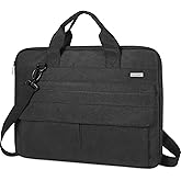 LANDICI Laptop Bag Case 13 14 inch with Shoulder Strap, Slim Waterproof Computer Sleeve Cover Compatible with MacBook Air 13/13.6 M1 M2 M3 M4, MacBook Pro 13/14, Chromebook 14, Black