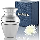 Aerospace-Grade Aluminum Urn for Adult Male Ashes - Lightweight Cremation Urn for Human Ashes, Modern Keepsake Urn with Secure Seal, Durable Memorial Container for Lasting Tribute (Silver-line)