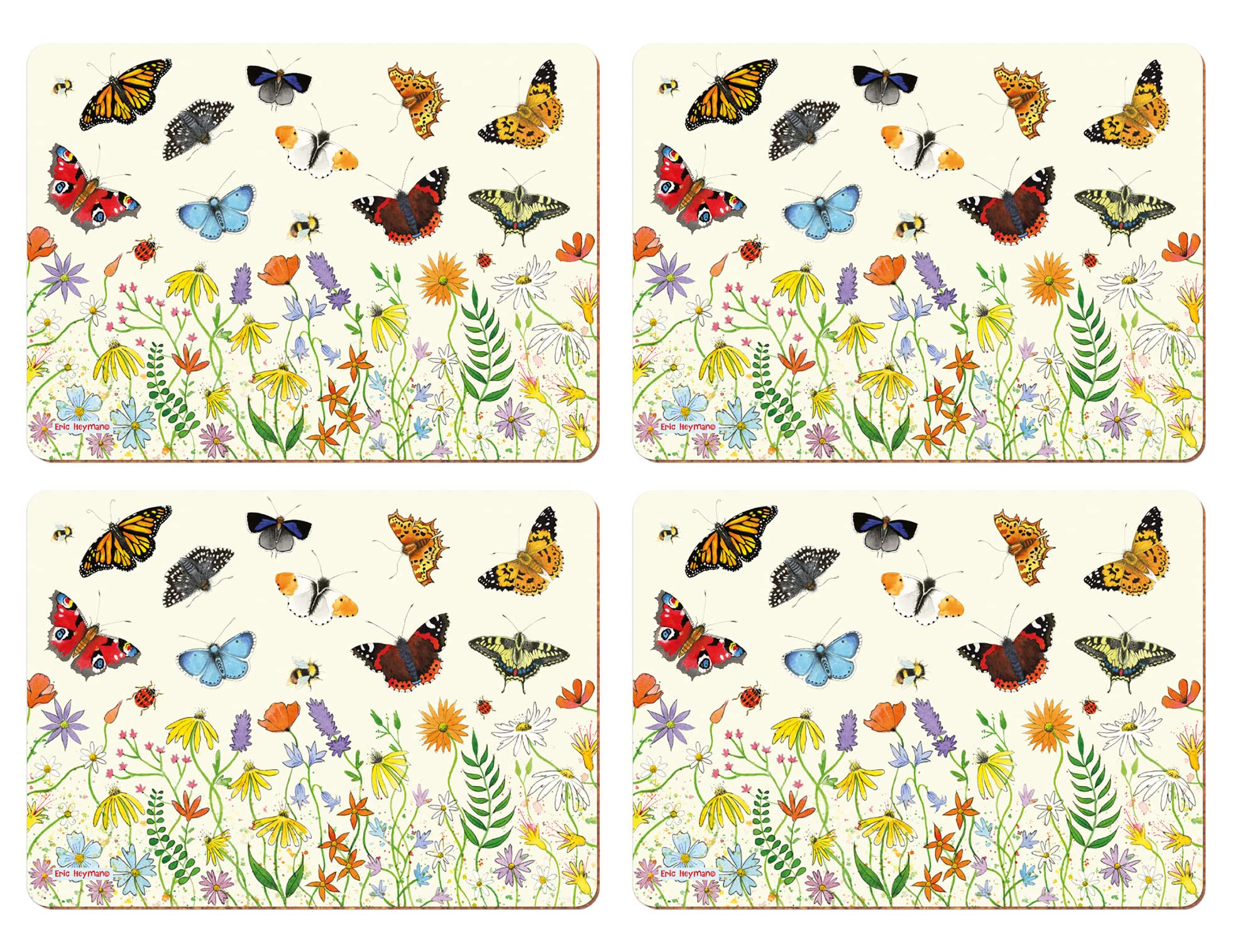 Emma Ball Butterflies Placemats - Set of 4