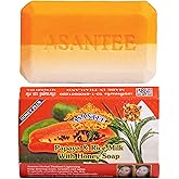 ASANTEE Papaya &amp; Rice Milk with Honey Cleansing Soap 125 Grams (Pack of 1)