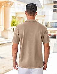 COOFANDY Men's Untucked Shirts Short Sleeve Knit