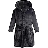 Anicosp Kids Toddler Cartoon Hooded Plush Robe Animal Pajamas Fleece Bathrobe Children Sleepwear