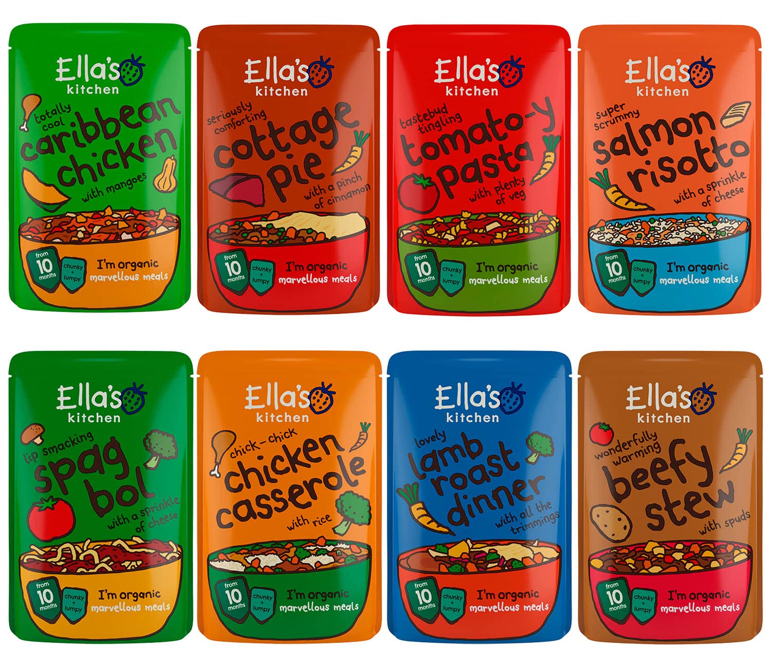 Ella's Kitchen Stage 3 Mixed Case Selection from 10 Month 8 x 190g