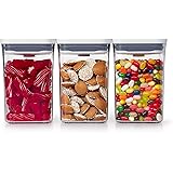 OXO Good Grips 3-PC Small Square Short POP Container Set, White