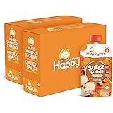 Happy Tot Organics Super Foods Stage 4, Apples, Sweet Potatoes, Carrots & Cinnamon + Super Chia, 4.22 Ounce Pouch (Pack of 16