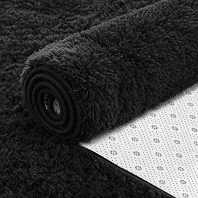 Buy Gkluckin Shag Ultra Soft Area Rug Fluffy 4 Round Black Rugs Plush Non Skid Indoor Fuzzy Accent Circle Faux Fur Rugs For Living Room Bedroom Nursery Kids Playroom Decor Online In Turkey