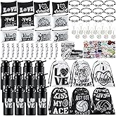 SilTriangle 85 Pcs Volleyball Party Favors Volleyball Gifts for Teen Girls with 12 Set Drawstring Backpack a Set Stickers Keychain Silicone Bracelet Makeup Bag Hair Bands Bottle Sports Party Supplies