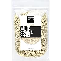 Hayllo White Sesame Seeds (Hulled) , 12 Ounce