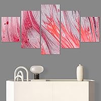 SIGNWIN 5 Panel Canvas Wall ArtAbstract Colorful Decorative ElementsModern Artwork for Home Decorations Ready to Hang - 60