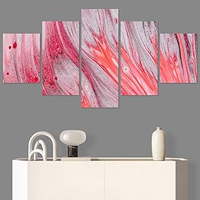 SIGNWIN 5 Panel Canvas Wall ArtAbstract Colorful Decorative...