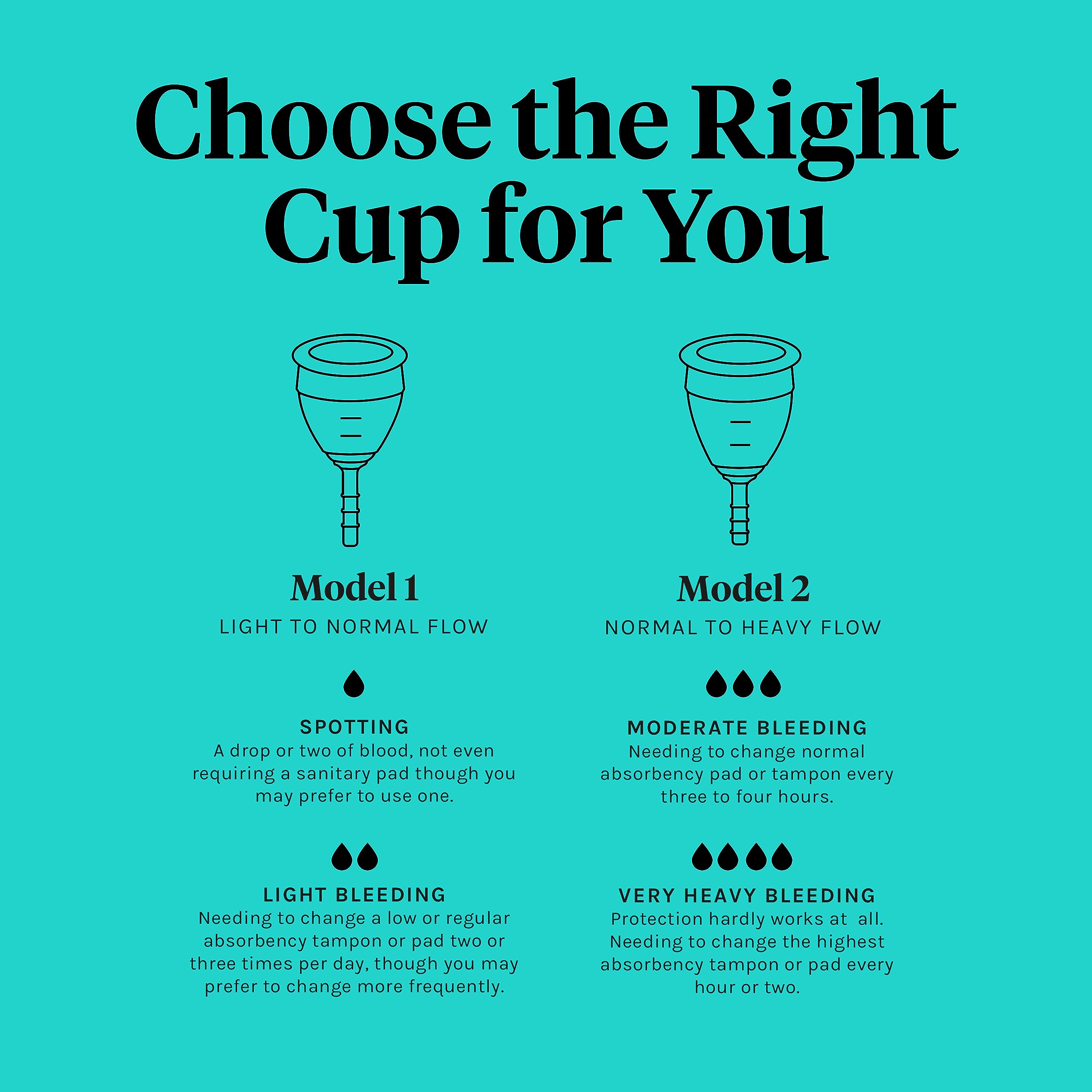 lunette Menstrual Cup – Best Reusable Period Cup – Wear for 12 Hours and Reuse up to 10 Years, Violet Size 1 for Light to Moderate Flow