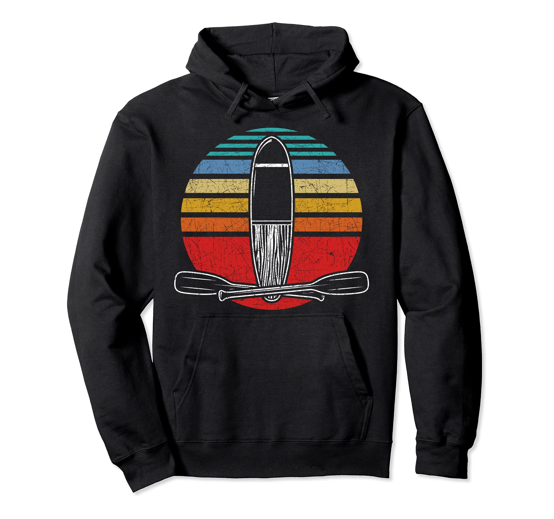 Paddleboard Stand Up Paddling Paddleboarding Retro SUP Pullover Hoodie