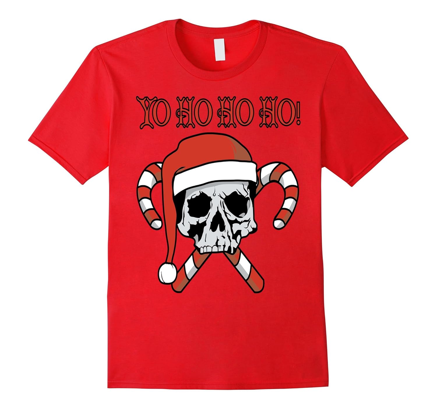 Yo Ho Ho Ho! Christmas Shirt Pirate Santa Skull shirt-Rose