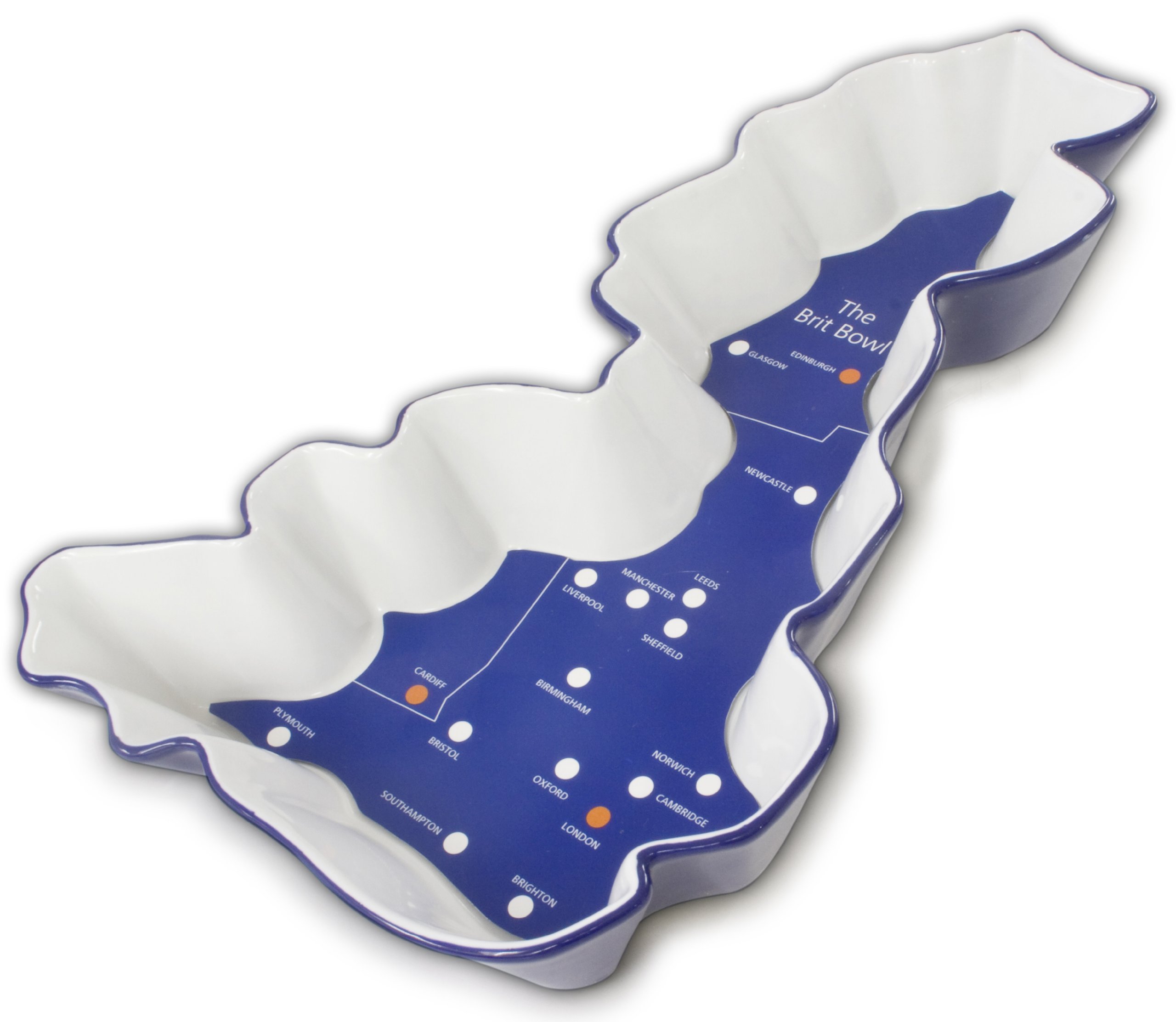 Sagaform | The Brit Bowl | UK Map Shaped Dessert Decorative and Baking Bowl | Serving Dish for Parties and Buffets | Oven Safe | 22cm x 36cm