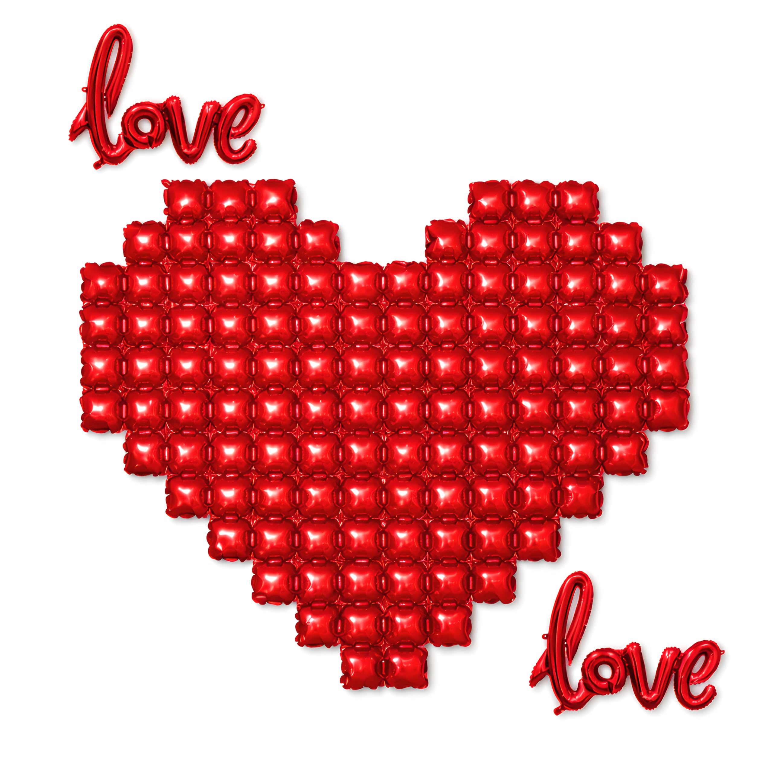 XXL Valentine's Day Inflatable Heart with 2 Love, Romantic Decoration, Special Night, Party of Love, Window Showcase, Surprise your partner by expressing how much you love them