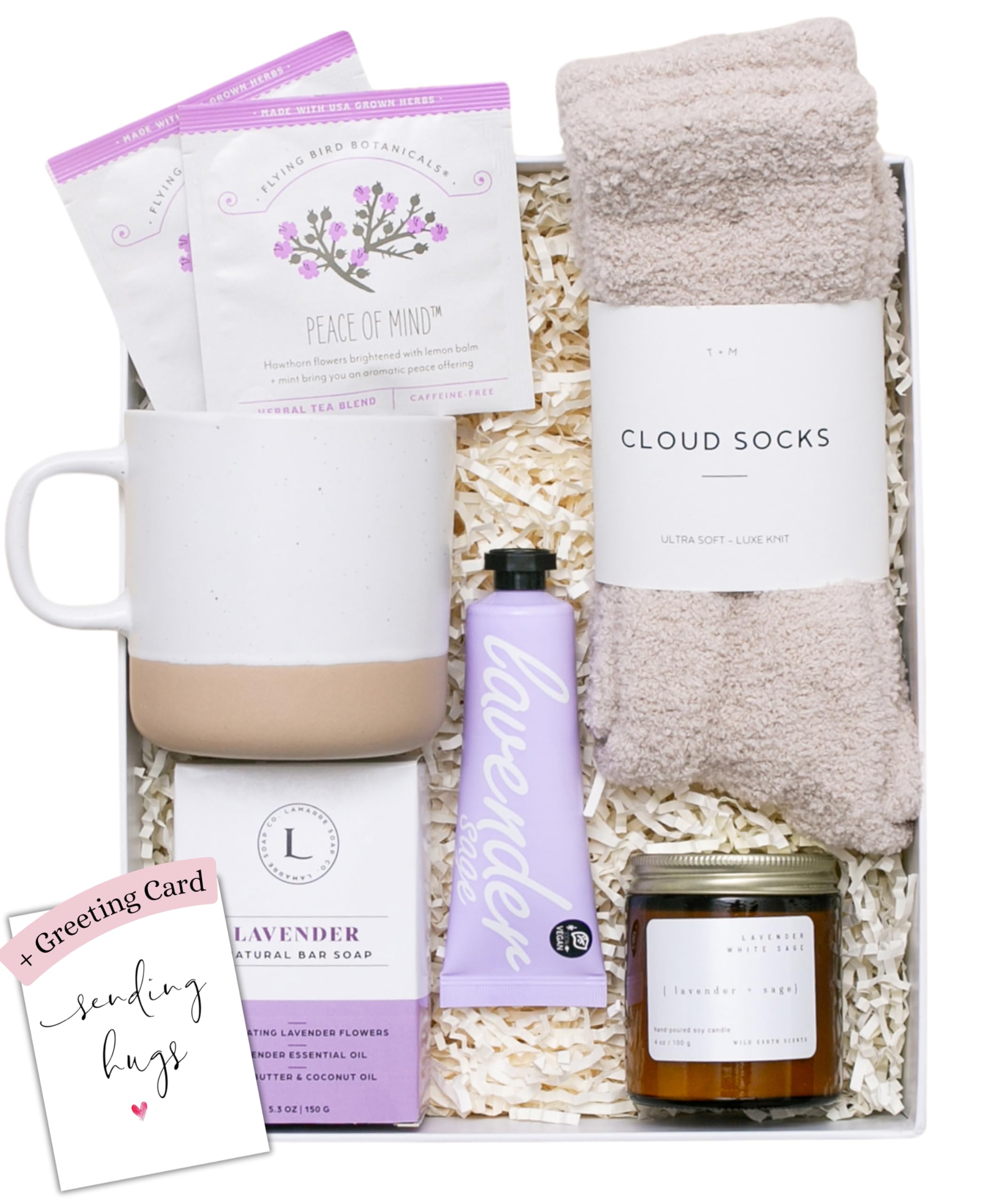 Unboxme Luxury Lavender Spa Gift Set - Relaxation Gift Basket with Candle & Bath Bombs - Self-Care Package for Women, Birthday, Wellness Gift
