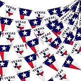 Gueevin 100ft 120 Pcs Texas History Classroom Decorations Texas Lone Star State Flag Banner Party Decorations for School Event Sport Events International Festival Celebration