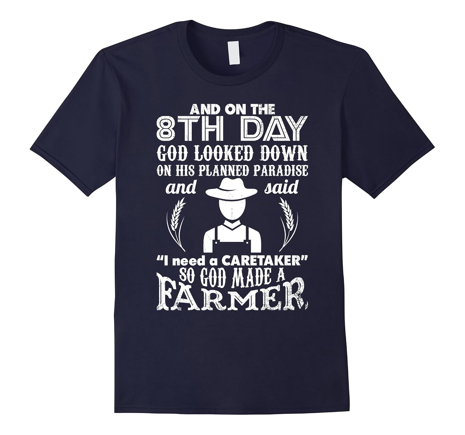 And On The 8th Day God Created Farming - Grey Hoodie For Men & Women (The Shed)