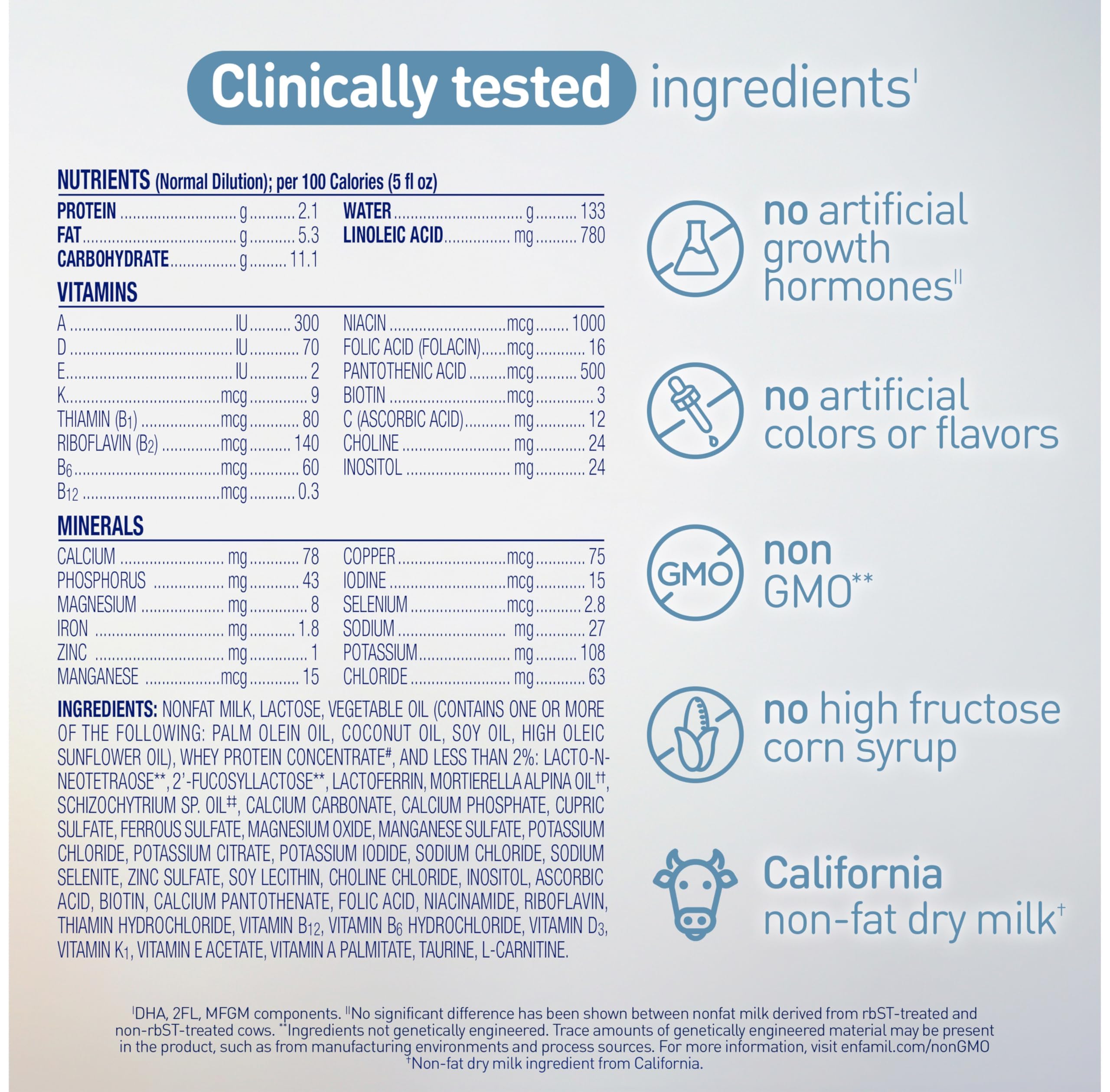 Enfamil Optimum (Enspire), Our Closest Formula to Breast Milk, Immune-Supporting Lactoferrin and Brain-Supporting DHA Baby Formula, Powder 20.5 Oz Tub