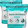 Scrubzz Disposable No Rinse Bathing Wipes for Sensitive Skin - All-in-1 Single Use Shower Wipes, Simply Dampen, Lather, and Dry Without Shampoo or Rinsing (Sensitive Skin, 2-Pack)