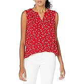 Amazon Essentials Womens Sleeveless V-Neck Woven Shirt