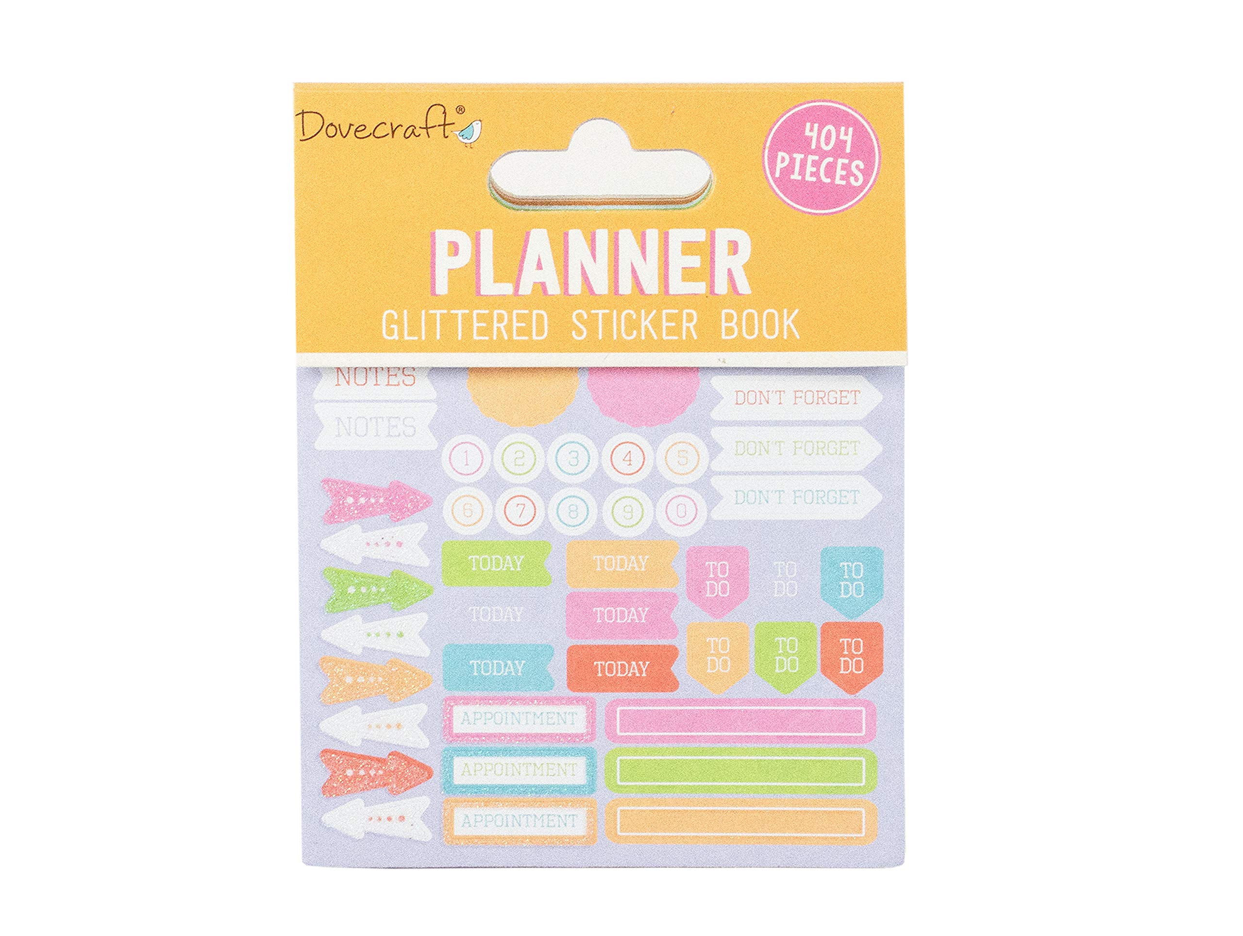 Dovecraft Book-Planners-416 Stickers-Silver Foil Designs-for Crafts, Stationery, Journaling, Paper, Multicolour, One Size
