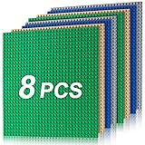 Husfunov 8 Pack Classic Baseplates, Building Plates