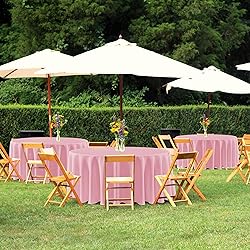 sancua Round Tablecloth 90 Inch Diameter, 8 Pack