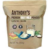 Anthony's Premium Goat Milk Powder, 1 lb, Gluten Free, Non GMO, No Additives