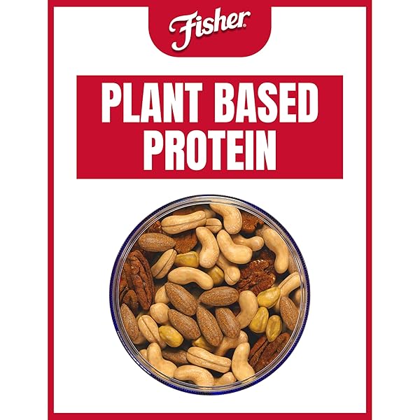 FISHER SNACK OVEN ROASTED NEVER FRIED, ALMONDS, CASHEWS, PECANS, PISTACHIOS, MADE WITH SEA SALT, DELUXE MIXED NUTS, 8.75 OZ