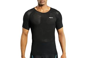 Nepest Mens Vests/Short Sleeve Biking Base Layer Breathable Mesh Sleeveless Cycling Baselayer Bicycle Ultralight Undershirts