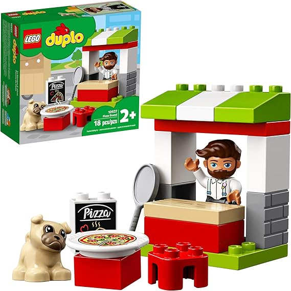 Amazon.com: LEGO DUPLO Town Pizza Stand 10927 Juego de pizza para niños pequeños, juguete de aprendizaje para niños de 2 años y más, nuevo 2020 (18 piezas): Toys \u0026 Games