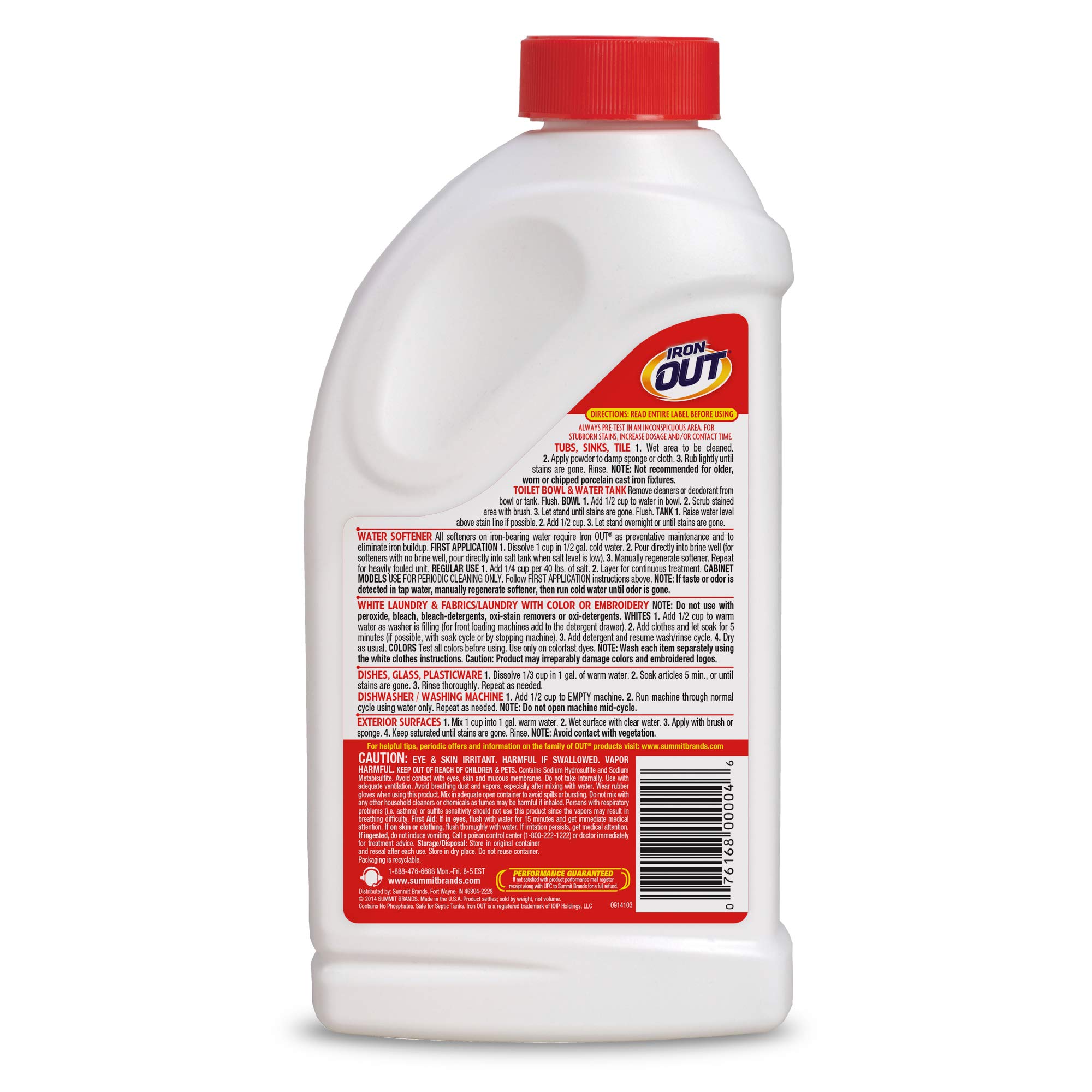 IRON OUT IO30N Rust Stain Remover Powder, 1 lb 12 oz Bottle, 2 Count