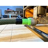 ToolCurve's hose adapter compatible with Festool 27mm hose to Dewalt, Milwaukee &amp; Ridgid 2 1/4 Table Saws