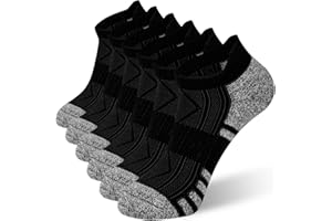 VVFXX Men’s Socks Ankle Socks Athletic Socks Running Socks 6 Pairs Cushioned Low Cut Socks Cotton No Show Socks