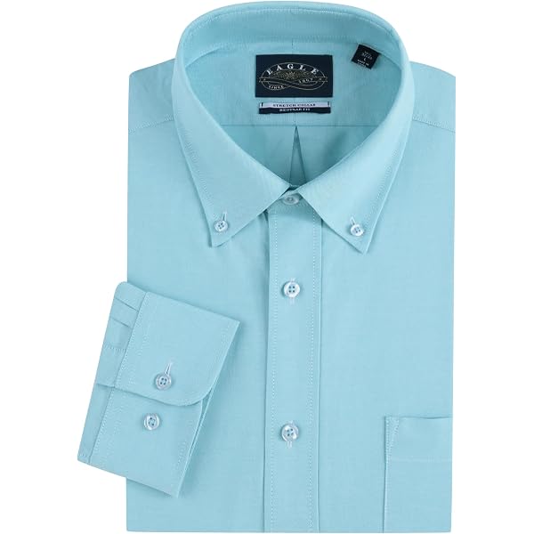 Eagle Slim Fit Dress Shirts Eagle Men's Dress Shirt Regular Fit Non Iron  Stretch Collar Check, Cardinal, 15.5" Neck 34"-35" Sleeve at Amazon Men's  Clothing store