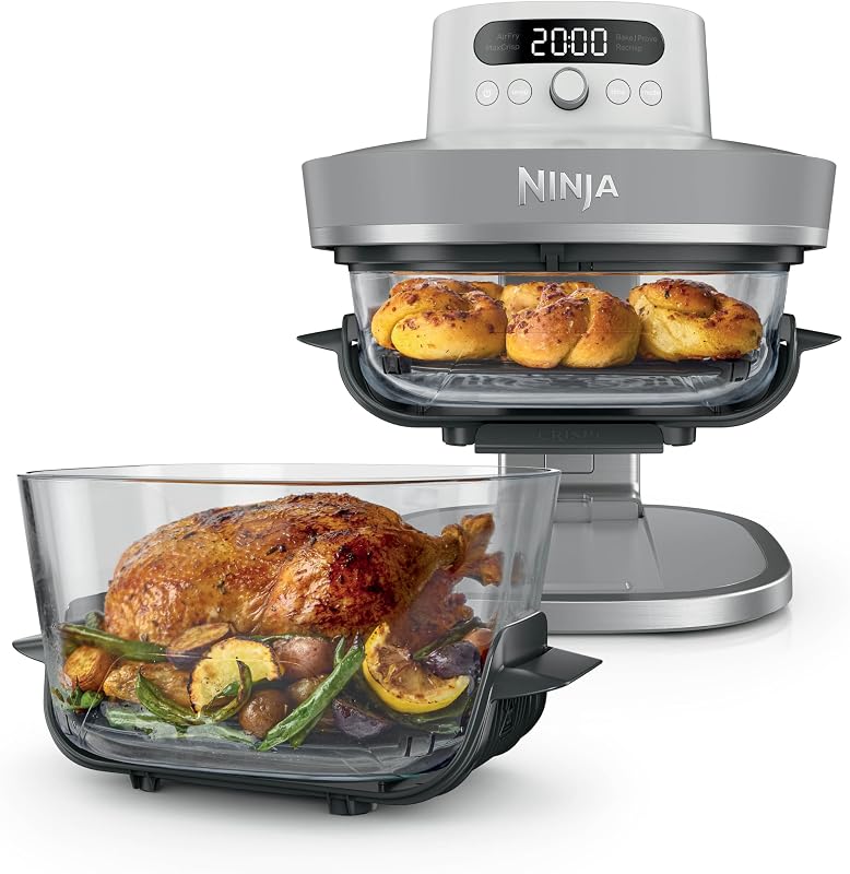 CRISPi PRO XL Glas-Heißluftfritteuse (Air-Fryer), Weiß AS090EUWH