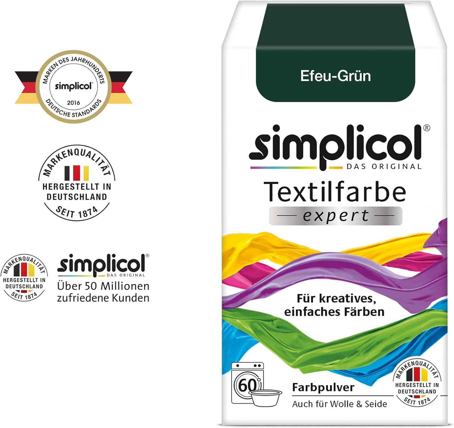 Simplicol Expert Textile Paint for Creatives Simple, Ivy Green 1713 Washing Machine or Manual Dyeing, 1 Pack - Image 3