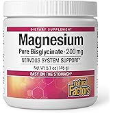 Natural Factors Magnesium Bisglycinate Powder - Whole-Body Health Support Supplement - Natural Magnesium Supplement Supports Bone Strength & Health - 5.1 oz (50 Servings)