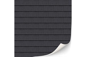 3 Sheets Self-Adhesive Roof Tiles and Shingles for Dollhouses Scale 1:12 (Roof Shingles Black Rectangular)