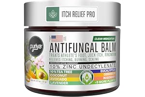 Puriya Clinically Proven Antifungal Cream for Skin Fungus, Extra-Strength Athletes Foot Cream Treatment, Jock Itch, Ringworm Treatment for Humans, Anti Fungal Itchy Skin Relief with Tea Tree Oil