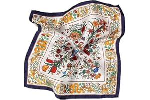 OLIVER WICKS Italian 100% Silk Pocket Square, Premium Small Batch Accessory for Men, 32x32 cm (12.5''x12.5''), One Side Print