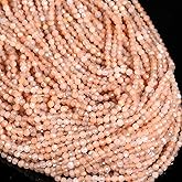 Song Xi 120pcs 3mm Natural Sunstone Gemstone Beads Faceted Round Loose Stone Beads for Jewelry Making (1 Strand)