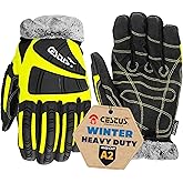 Cestus 5056, Heavy Duty Winter Work Gloves for Men with Impact, Insulated Waterproof for Construction, Rigging, Demolition