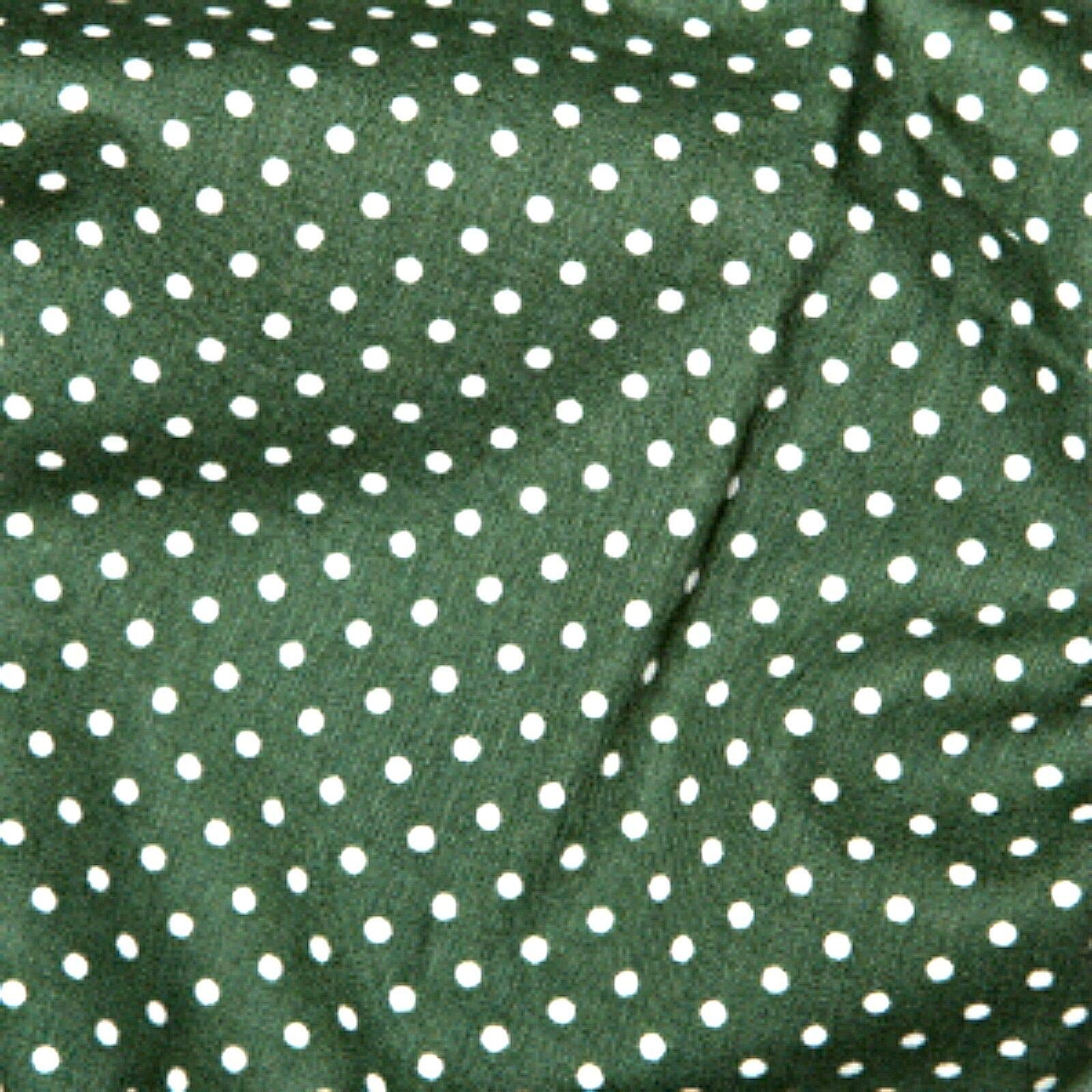 100% Cotton 3mm Polka Dot * Rose & Hubble * Superior Poplin Fabric in 40 Colours (Old Green) (ONE METRE)