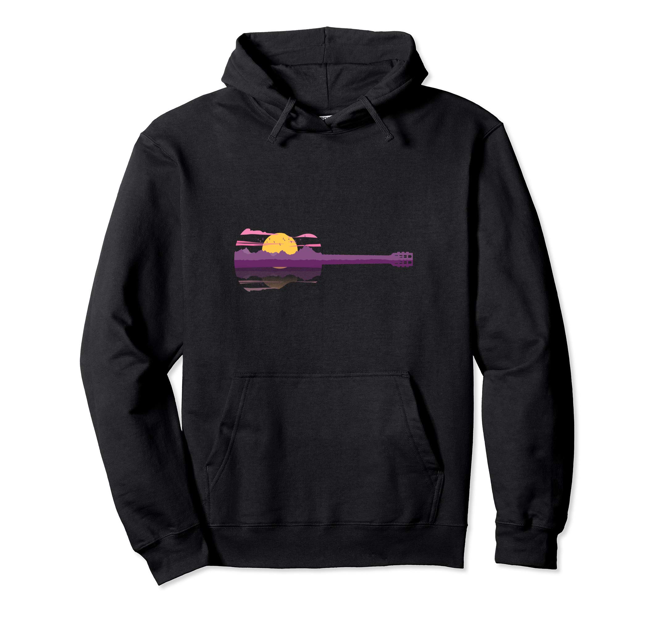 Guitar Lake Shadow Lover Gift Guitarist Accessories for Men Pullover Hoodie