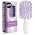 FHI Heat UNbrush Plus — Curly Hair Brush for Gentle & Effective Detangling on Wet or Dry Fragile Hair Types — Detangler Brush w/ 84 UltraFlex Bristles, Ultra-light, Vented, Anti Static Hairbrush
