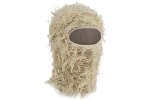 Ezovino Distressed Balaclava Ski Mask, Knitted Full Face Mask for Men/Women