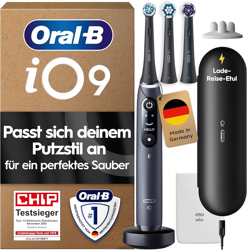 iO Series 9 Elektrische Zahnbürste, Schwarz